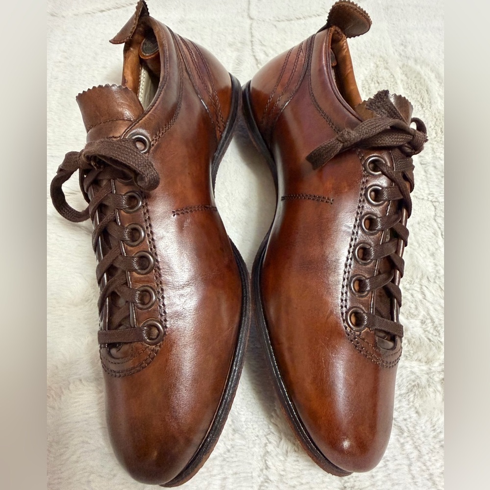 $400 Pantofola D’Oro Superleggera Superstar Extra Classic Leather Shoes 9.5